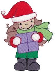 Christmas Pixie - 4x4 Christmas elf detailed machine embroidery design for Baby Bibs