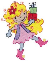 detailed christmas Christmas elf machine embroidery pattern - Christmas Pixie for decorative pillow covers