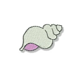 quick stitch shell machine embroidery pattern - Mini Conch Shell for Playroom Decor