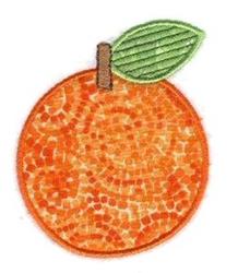 Playful orange fruit with a textured surface, vibrant green leaf, and brown stem. Perfect for spring and summer projects.