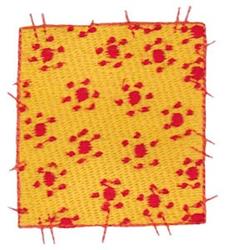 square detailed machine embroidery - Raggedy Patchwork Square for reusable tote bags