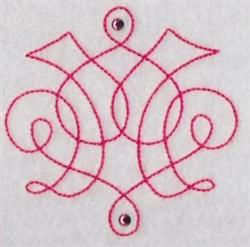 Scrolls - 4x4 scroll quick stitch machine embroidery design for patchwork quilt blocks