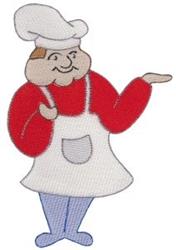 chef detailed machine digital embroidery - Serving Chef perfect for cute baby onesies
