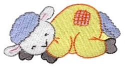 Cute sheep with a light gray face and vibrant yellow body, featuring a checked patch and lavender tuft, designed for playful
