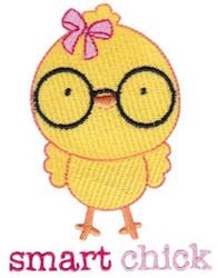Smart Easter Chick - 4x4 chick detailed machine embroidery design for cute baby onesies