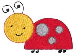 beginner-friendly spring ladybug machine embroidery pattern - Spring Ladybug for reusable tote bags