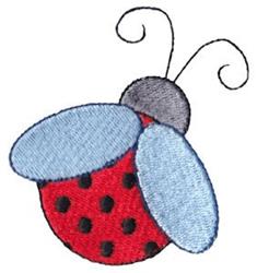 Spring Ladybug - 4x4 ladybug beginner-friendly embroidery design for kitchen aprons