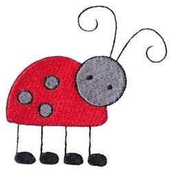 beginner-friendly spring ladybug machine embroidery pattern - Spring Ladybug for reusable tote bags