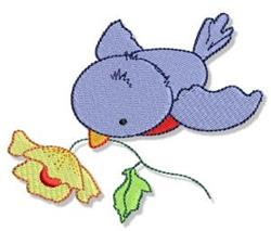 bird detailed machine digital embroidery - Springtime Fun perfect for cute baby onesies