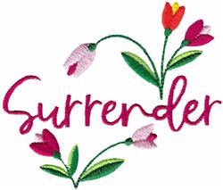 Surrender - 4x4 leaf beginner-friendly machine embroidery design for reusable tote bags