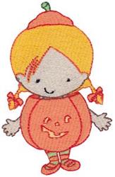 pumpkin detailed machine embroidery - Tiny Jack-O-Lantern perfect for Outdoor Decor