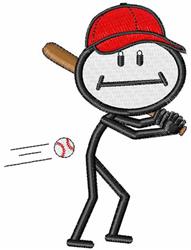 beginner-friendly bat machine embroidery pattern - Baseball for reusable tote bags