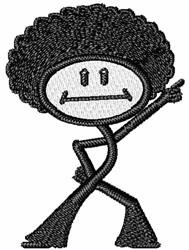 beginner-friendly dancer machine embroidery pattern - Disco Dancer for decorative pillow covers