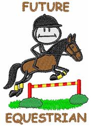 detailed equestrian machine embroidery pattern - Future Equestrian for decorative pillow covers