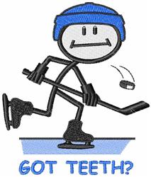 Got Teeth - 5x7 teeth detailed machine embroidery design perfect for Hockey Jerseys