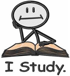 detailed study machine digital embroidery pattern - I Study perfect for Book Bags