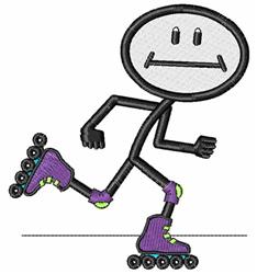 beginner-friendly skate machine embroidery pattern - Inline Skate for Sports Towels