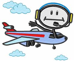 Pilot - 4x4 pilot detailed machine machine embroidery design perfect for Flight Bags