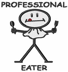 Professional Eater - 5x7 eater beginner-friendly embroidery design for kitchen aprons