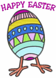 Egghead Designs Happy Easter Egg Embroidery Design | EmbroideryDesigns.com