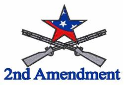 detailed amendment machine embroidery pattern - 2nd Amendment for reusable tote bags