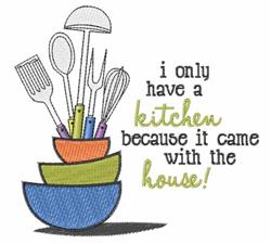 A Kitchen - 4x4 kitchen detailed machine embroidery design for kitchen tea towels