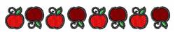 Apple Border - 5x7 border beginner-friendly embroidery design for kitchen tea towels