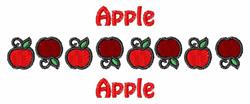 Apple Border - 5x7 border beginner-friendly embroidery design for decorative pillow covers