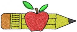 quick stitch apple machine embroidery pattern - Apple perfect for Notebook Covers