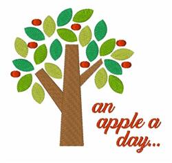 detailed tree machine embroidery pattern - Apple Tree perfect for reusable tote bags