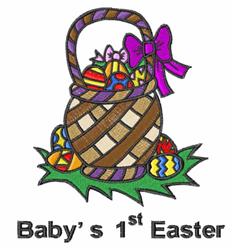 easter detailed machine embroidery - Babys 1st Easter perfect for Kids Quilts