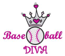 detailed heart machine embroidery pattern - Baseball Diva perfect for Softball Caps