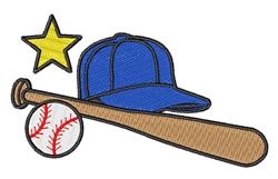 Baseball Stuff - 5x7 star detailed machine embroidery design for patchwork quilt blocks