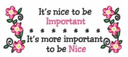 detailed nice machine embroidery pattern - Be Nice perfect for decorative pillow covers