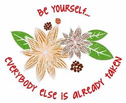 leaf detailed machine embroidery - Be Yourself perfect for patchwork quilt blocks