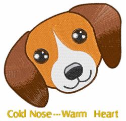 detailed heart machine embroidery pattern - Beagle Head perfect for reusable tote bags