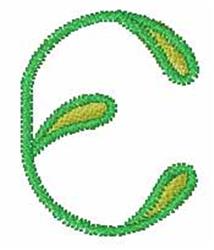 quick stitch sprout machine embroidery pattern - Bean Sprout E for reusable tote bags