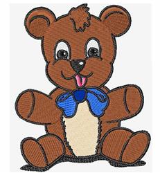 Bear 1 - 4x4 bear detailed machine embroidery design perfect for cute baby onesies