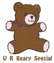 Bear 3 - 5x7 bear detailed machine embroidery design perfect for Baby Blankets