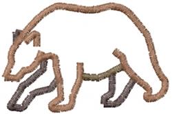 Bear - 4x4 bear quick stitch machine embroidery design perfect for Hiking Gear