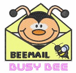 Cheerful cartoon bee with a happy face on a yellow envelope, with 'BEEMAIL' text, ideal for kids.