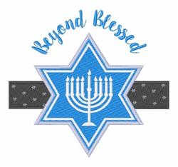 Beyond Blessed - 4x4 star detailed machine embroidery design for reusable tote bags