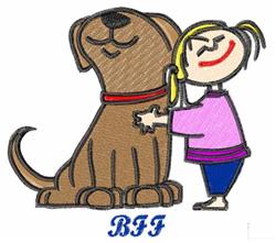detailed puppy dog machine digital embroidery pattern - BFF perfect for Dog Bowls