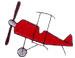 BIPLANE - 4x4 biplane quick stitch machine embroidery design perfect for Travel Bags