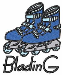 Blading - 4x4 blading detailed machine embroidery design perfect for Skateboard Bags