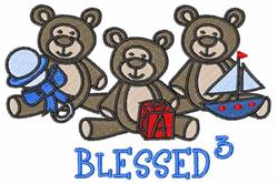 detailed blessed machine digital embroidery pattern - Blessed perfect for Diaper Bags