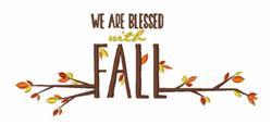 Blessed Fall - 5x7 tree beginner-friendly embroidery design for outdoor garden flags