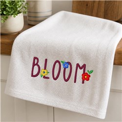 Bloom - 5x7 leaf beginner-friendly machine embroidery design for reusable tote bags