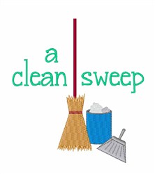 A Clean Sweep Embroidery Design | EmbroideryDesigns.com