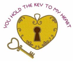 Key To Heart Embroidery Design